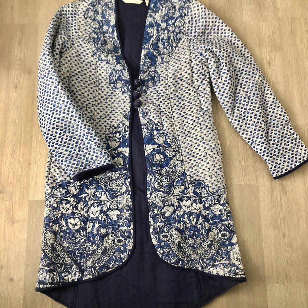 Soft Surroundings boho kantha quilted jacket
